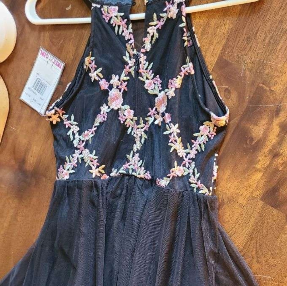 Black and pink formal dress